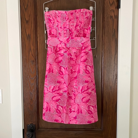 Vintage Lilly Pulitzer pink strapless dress